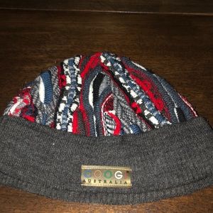 VINTAGE Coogi Knit beanie Grey/Red